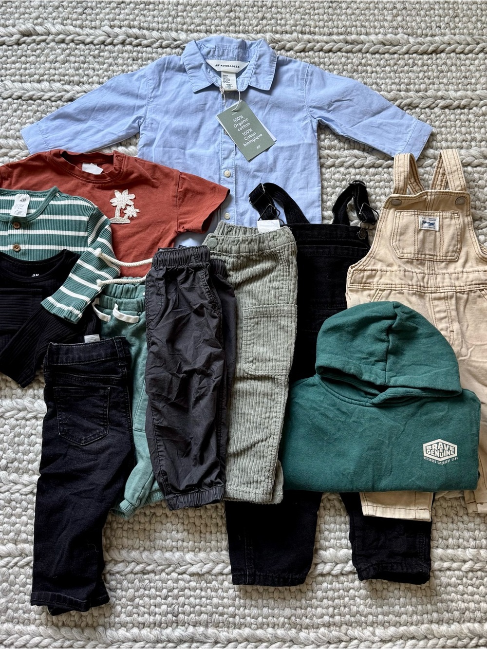 Zara Kids Green Hoodie and Assorted Neutral Matching Set Zara / H&M